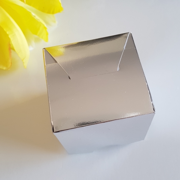 10 pcs Silver Gift Boxes Favor Boxes Treat Boxes 2"x2"x2" inches - Picture 2 of 13
